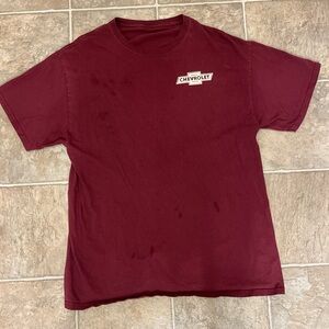 Chevrolet Men's Crew Neck Short Sleeve T-Shirt - Maroon